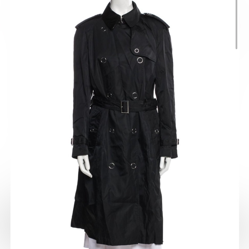 Burberry Black Double-Breasted Trench Coat